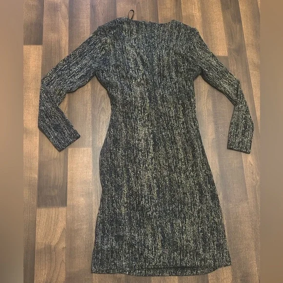 Calvin Klein Green and Gold Ribbed Sheath Dress - Picture 14 of 14